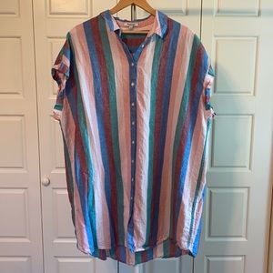 Striped shirt dress/tunic
